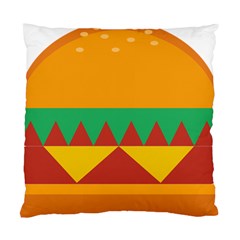 Burger Bread Food Cheese Vegetable Standard Cushion Case (two Sides) by Simbadda