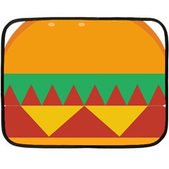 Burger Bread Food Cheese Vegetable Double Sided Fleece Blanket (mini)  by Simbadda