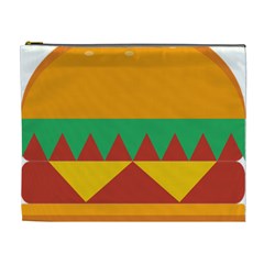 Burger Bread Food Cheese Vegetable Cosmetic Bag (xl)