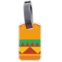 Burger Bread Food Cheese Vegetable Luggage Tags (two Sides) by Simbadda