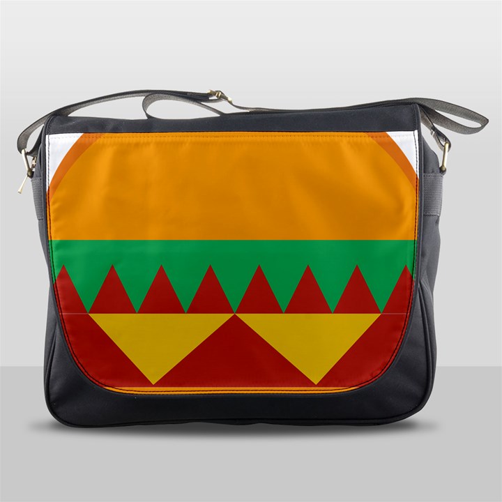 Burger Bread Food Cheese Vegetable Messenger Bags