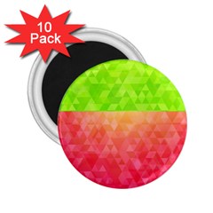 Colorful Abstract Triangles Pattern  2 25  Magnets (10 Pack)  by TastefulDesigns