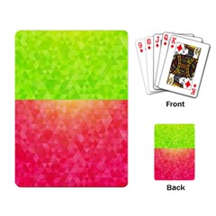 Colorful Abstract Triangles Pattern  Playing Card by TastefulDesigns