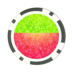 Colorful Abstract Triangles Pattern  Poker Chip Card Guard by TastefulDesigns