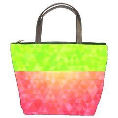 Colorful Abstract Triangles Pattern  Bucket Bags by TastefulDesigns