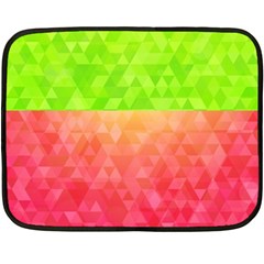 Colorful Abstract Triangles Pattern  Double Sided Fleece Blanket (mini)  by TastefulDesigns