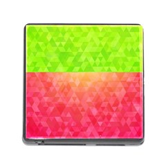 Colorful Abstract Triangles Pattern  Memory Card Reader (square) by TastefulDesigns