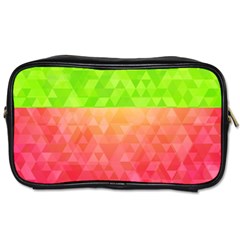 Colorful Abstract Triangles Pattern  Toiletries Bags by TastefulDesigns