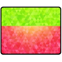 Colorful Abstract Triangles Pattern  Fleece Blanket (medium)  by TastefulDesigns