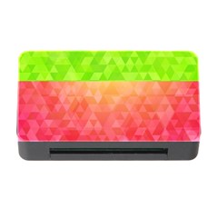 Colorful Abstract Triangles Pattern  Memory Card Reader With Cf by TastefulDesigns