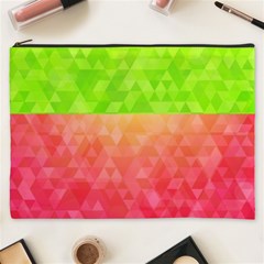 Colorful Abstract Triangles Pattern  Cosmetic Bag (xxxl)  by TastefulDesigns