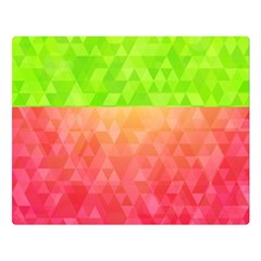 Colorful Abstract Triangles Pattern  Double Sided Flano Blanket (large)  by TastefulDesigns