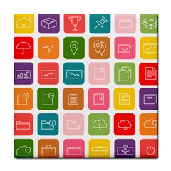 Icons Vector Tile Coasters by Simbadda