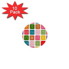 Icons Vector 1  Mini Buttons (10 Pack)  by Simbadda