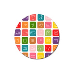 Icons Vector Magnet 3  (round) by Simbadda