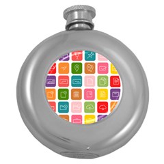 Icons Vector Round Hip Flask (5 Oz) by Simbadda