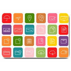 Icons Vector Large Doormat  by Simbadda