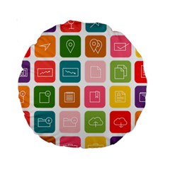 Icons Vector Standard 15  Premium Round Cushions by Simbadda