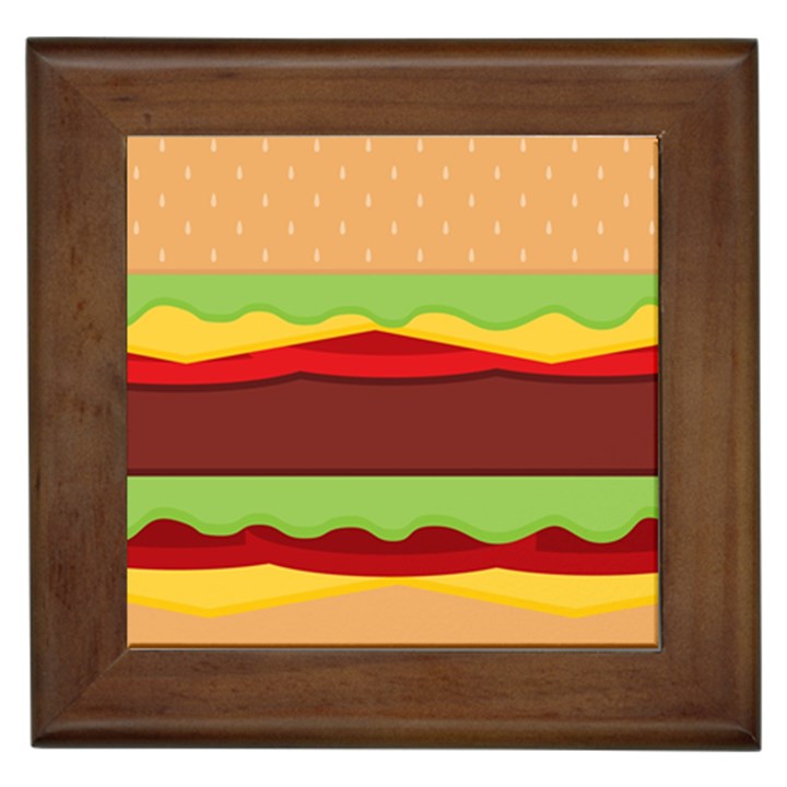 Vector Burger Time Background Framed Tiles