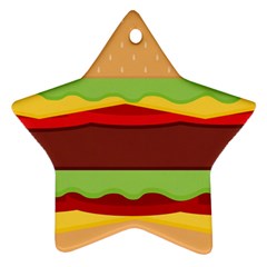 Vector Burger Time Background Ornament (Star)