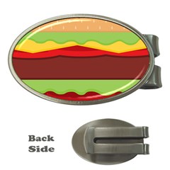 Vector Burger Time Background Money Clips (Oval) 