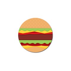 Vector Burger Time Background Golf Ball Marker (4 pack)