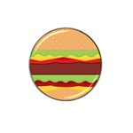 Vector Burger Time Background Hat Clip Ball Marker (4 pack) Front