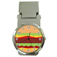 Vector Burger Time Background Money Clip Watches