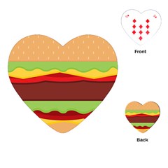 Vector Burger Time Background Playing Cards (Heart) 