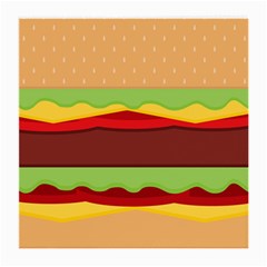 Vector Burger Time Background Medium Glasses Cloth (2-Side)