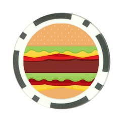 Vector Burger Time Background Poker Chip Card Guard