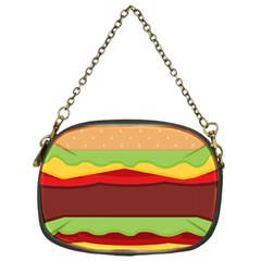 Vector Burger Time Background Chain Purses (One Side) 