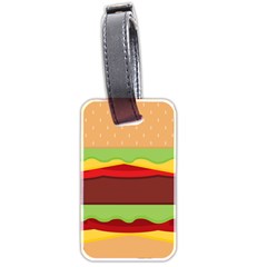 Vector Burger Time Background Luggage Tags (Two Sides)