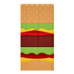 Vector Burger Time Background Shower Curtain 36  x 72  (Stall) 