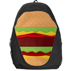 Vector Burger Time Background Backpack Bag by Simbadda