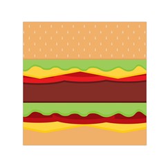 Vector Burger Time Background Small Satin Scarf (square) by Simbadda