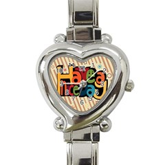 Have A Nice Happiness Happy Day Heart Italian Charm Watch by Simbadda