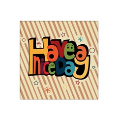 Have A Nice Happiness Happy Day Satin Bandana Scarf by Simbadda