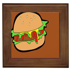 Burger Double Framed Tiles by Simbadda