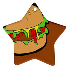 Burger Double Ornament (star) by Simbadda