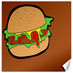 Burger Double Canvas 12  X 12   by Simbadda