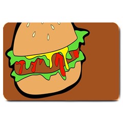 Burger Double Large Doormat  by Simbadda