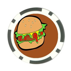 Burger Double Poker Chip Card Guard (10 Pack) by Simbadda