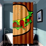 Burger Double Shower Curtain 36  x 72  (Stall)  Curtain(36 X72 ) - 33.26 x66.24  Curtain(36 X72 )