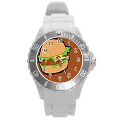 Burger Double Round Plastic Sport Watch (l) by Simbadda