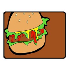 Burger Double Double Sided Fleece Blanket (small)  by Simbadda