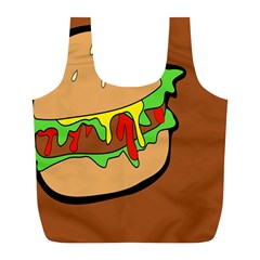 Burger Double Full Print Recycle Bags (l)  by Simbadda