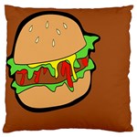 Burger Double Standard Flano Cushion Case (Two Sides) Front