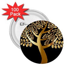 Abstract Art Floral Forest 2 25  Buttons (100 Pack)  by Simbadda