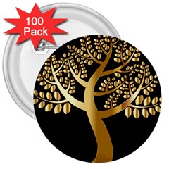 Abstract Art Floral Forest 3  Buttons (100 Pack)  by Simbadda